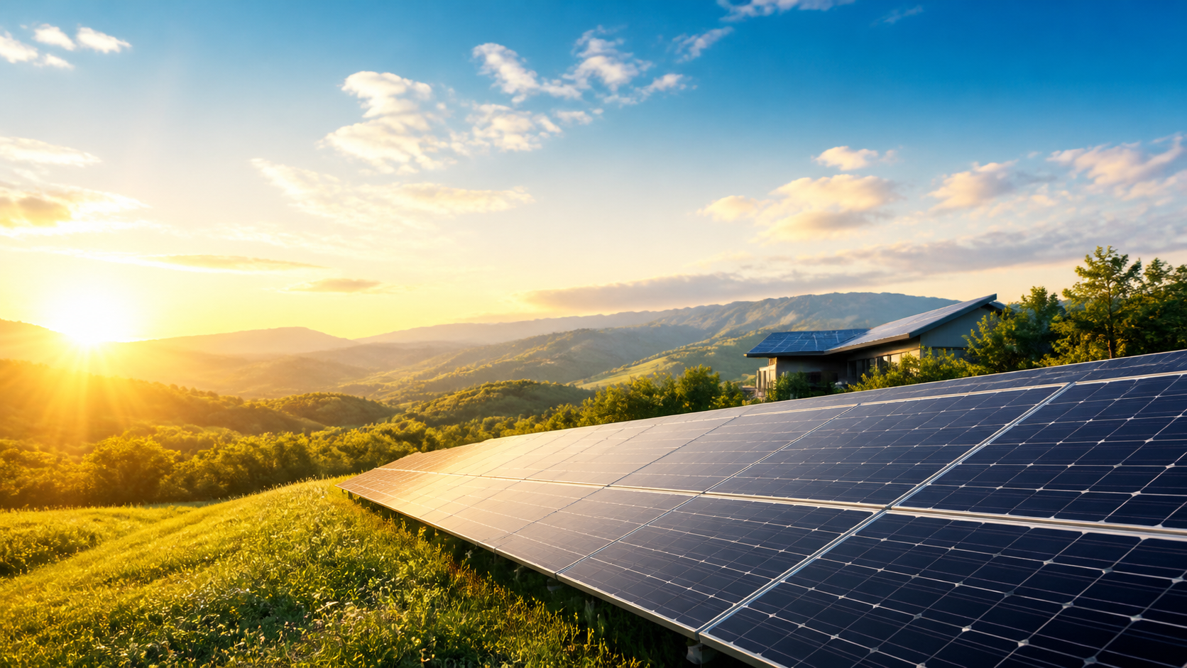 Solar panel field